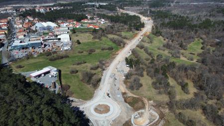 Krožno pri Petrolu - pred izgradnjo priključka