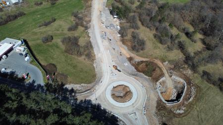 Krožno pri Petrolu - pred izgradnjo priključka